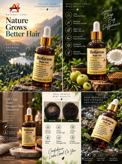 ReGrow Hair Oil - 100% Organic