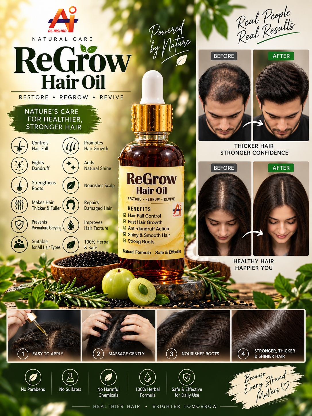 ReGrow Hair Oil - 100% Organic