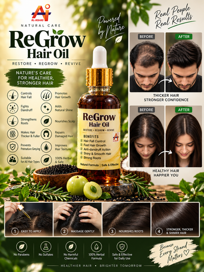 ReGrow Hair Oil - 100% Organic